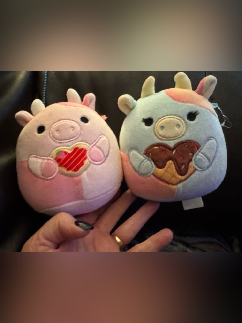Squishmallow cows lot of 2 cow plush 5 inch NEW